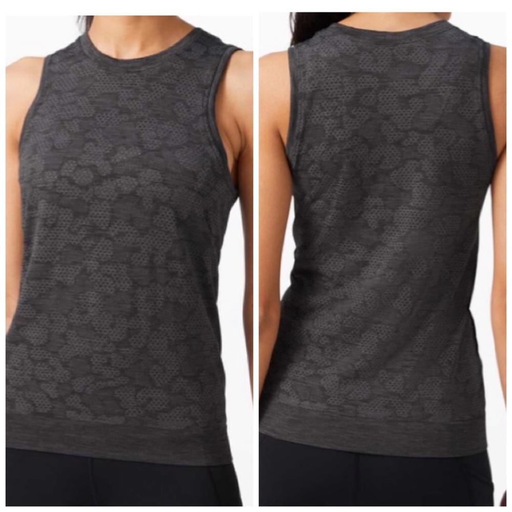 LULULEMON Breeze By Muscle Tank Polar Spots Titanium / Black